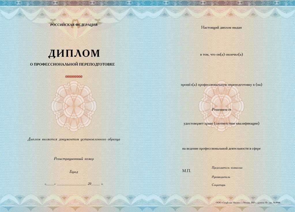 Диплом о переподготовке 2013 года  Диплом о переподготовке 2013 года