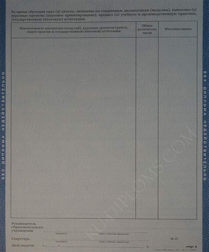 Диплом техникума или колледжа 2011-2013 год  Диплом техникума или колледжа 2011-2013 год
